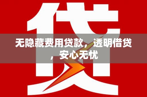 子洲无隐藏费用贷款，透明借贷，安心无忧