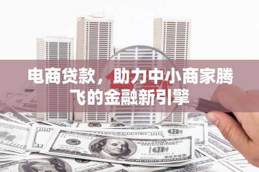 子洲电商贷款，助力中小商家腾飞的金融新引擎