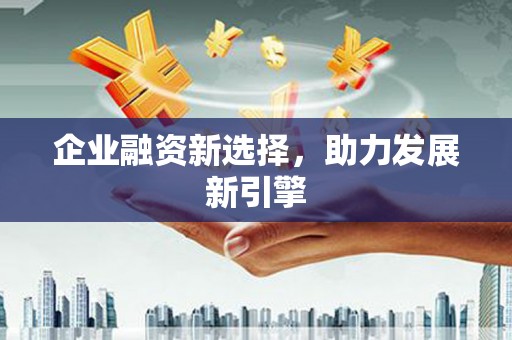 子洲企业融资新选择，助力发展新引擎