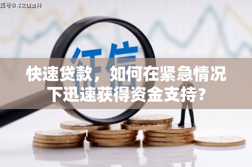 子洲快速贷款，如何在紧急情况下迅速获得资金支持？