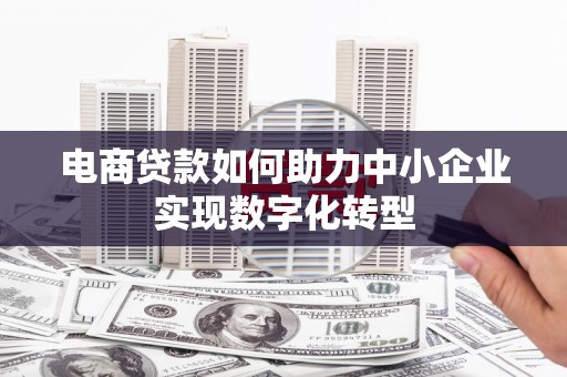 子洲电商贷款如何助力中小企业实现数字化转型