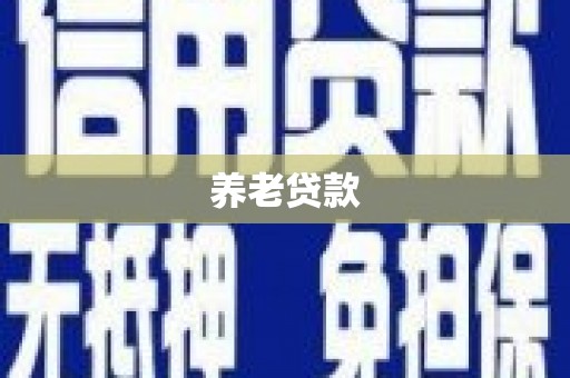子洲养老贷款