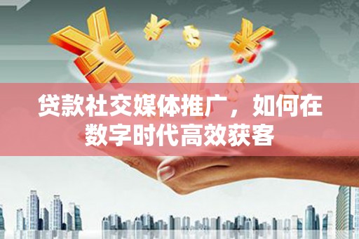 子洲贷款社交媒体推广，如何在数字时代高效获客