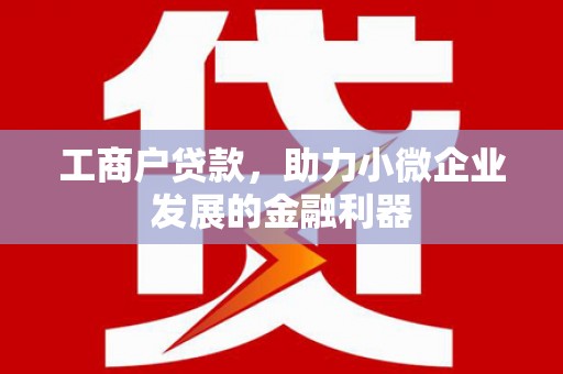子洲工商户贷款，助力小微企业发展的金融利器