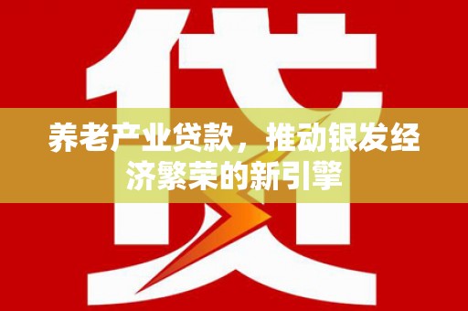 子洲养老产业贷款，推动银发经济繁荣的新引擎