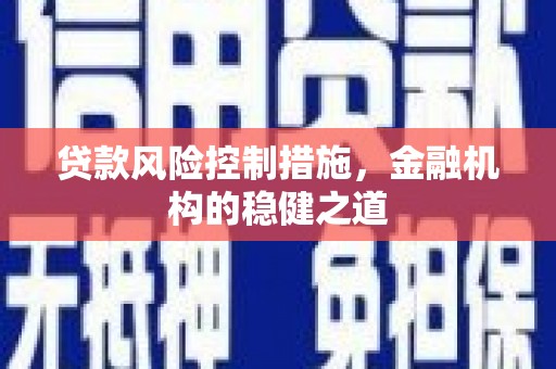 子洲贷款风险控制措施，金融机构的稳健之道