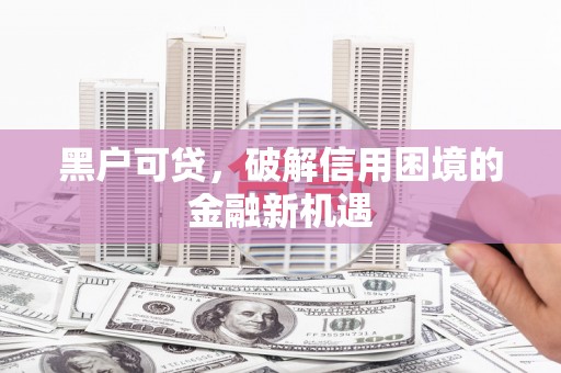 子洲黑户可贷，破解信用困境的金融新机遇
