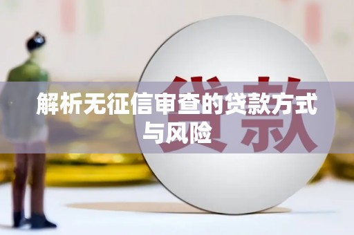 子洲解析无征信审查的贷款方式与风险